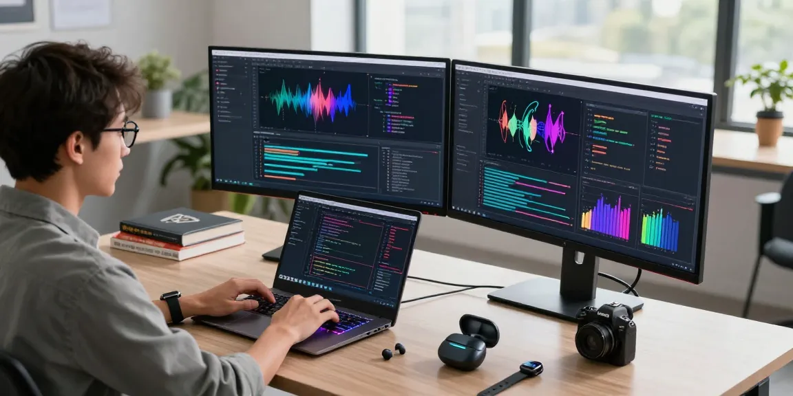 Developer focused on NAGA2000 project in a modern tech office