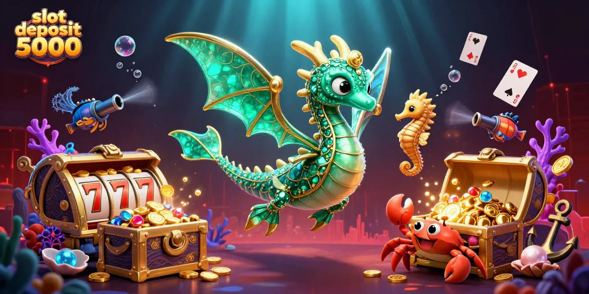 Win big with slot deposit 5000 gameplay showcasing vibrant underwater treasure scene.