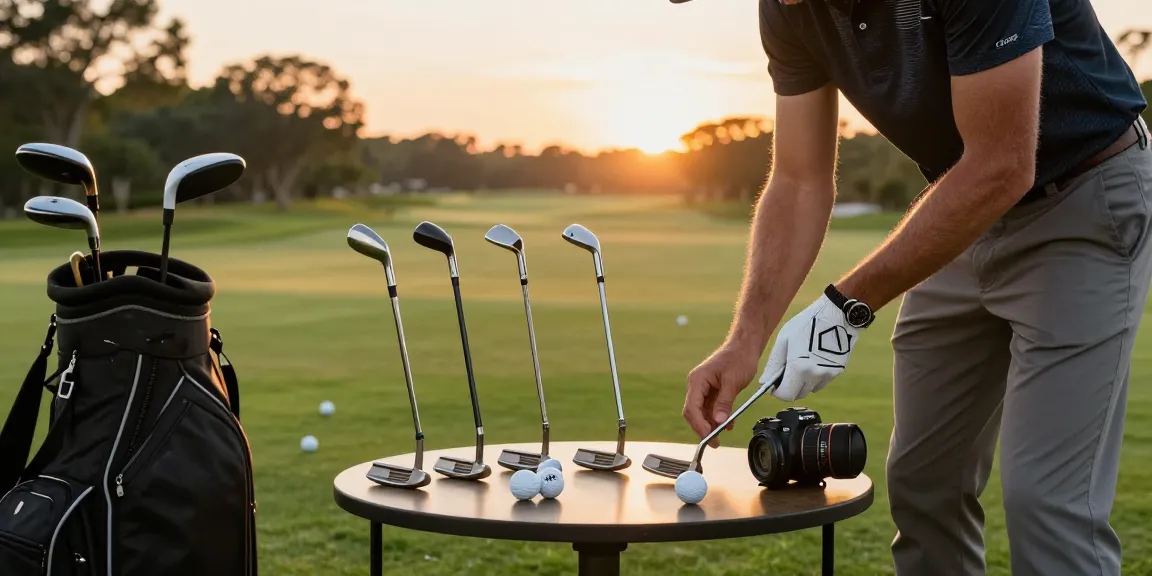 Puttperfection.com memberikan panduan lengkap tentang putter terbaru yang ditampilkan di lapangan golf dengan suasana matahari terbenam.