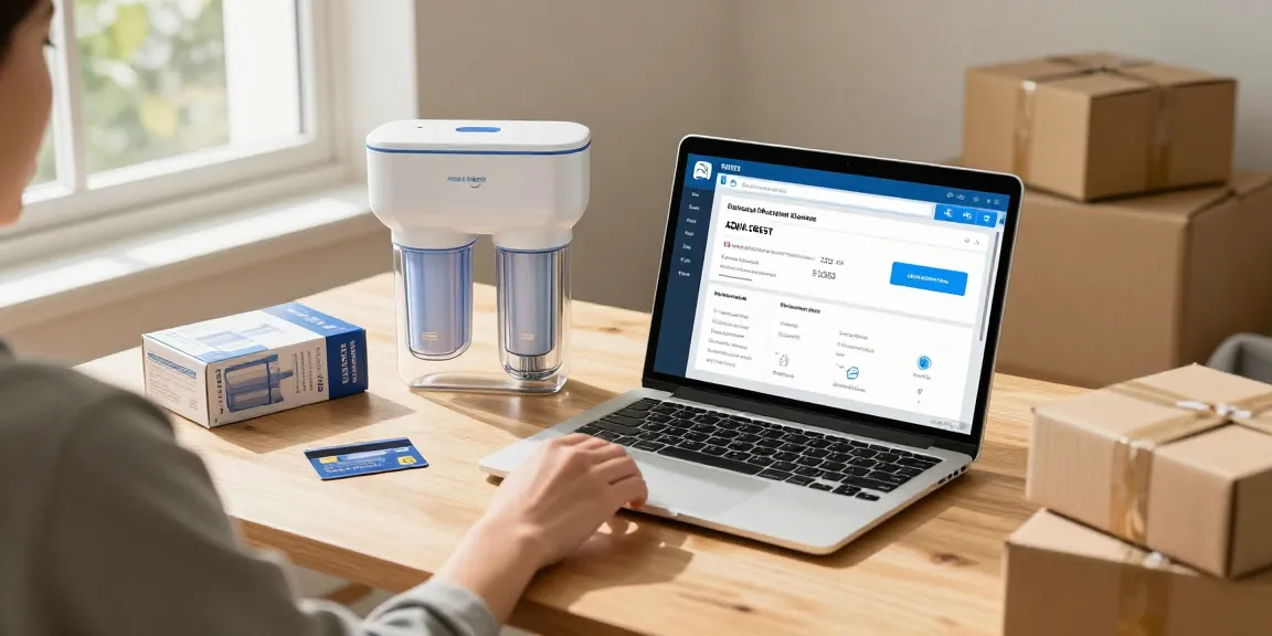 AQUA CREST XWF Refrigerator Water Filter product review in an online shopping experience, showcasing best deals on digital marketplace.