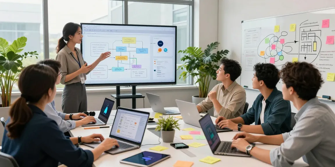 Team collaborating on AI productivity tools in a modern office setting