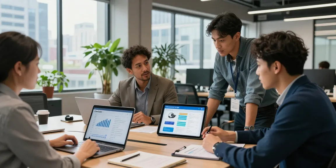 Team collaborating in modern business marketplace at https://rokok88.it.com, showcasing industry solutions.