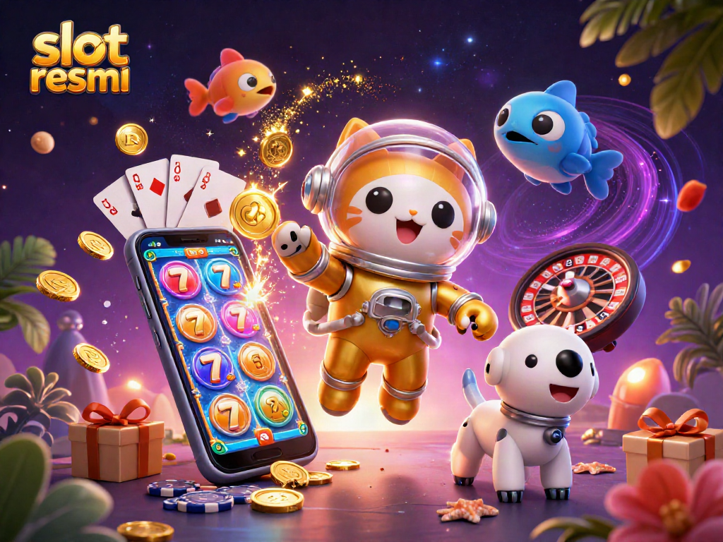 Experience thrilling wins with slot resmi featuring cat astronauts and cosmic gambling elements
