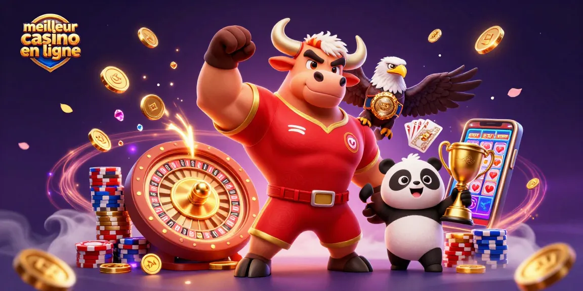 Jouez avec le meilleur casino en ligne, une scène dynamique avec des personnages et des éléments de jeu captivants.