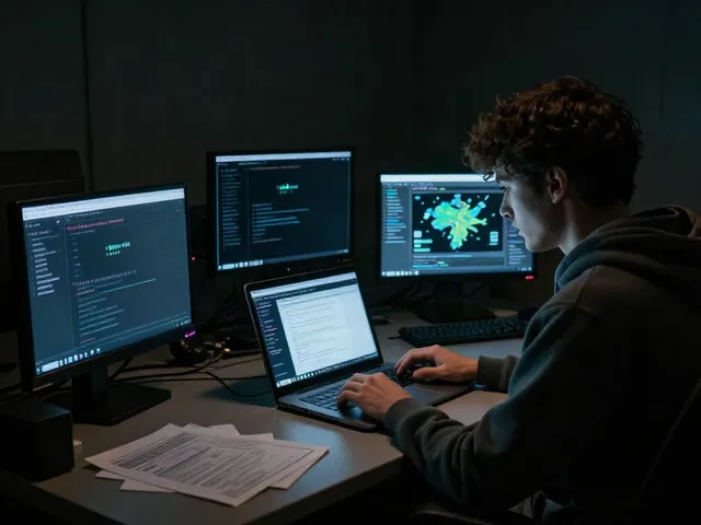 Exploring the hidden wiki 2026 in a dimly lit underground room with computer screens.
