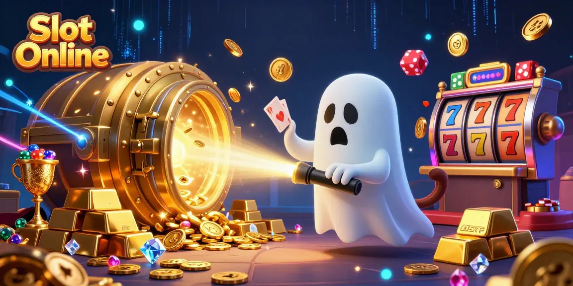 Engage in thrilling Slot Online gameplay with whimsical characters, gold treasures, and vibrant casino elements.