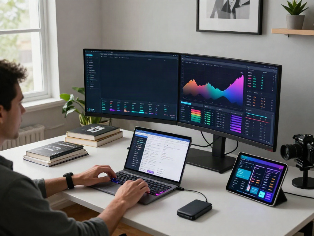 Twelve Data alternative showcasing a dynamic crypto trading setup with real-time financial data and security elements.