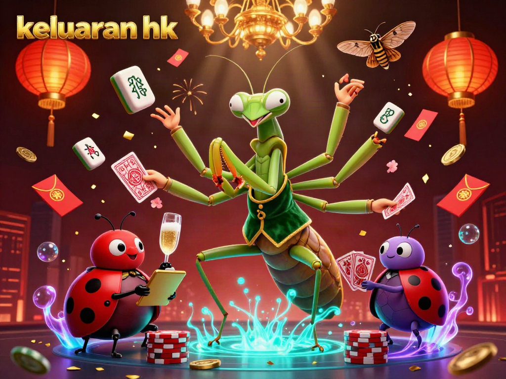 Ilustrasi 3D keluaran hk dengan karakter utama yang menarik dalam suasana kasino.