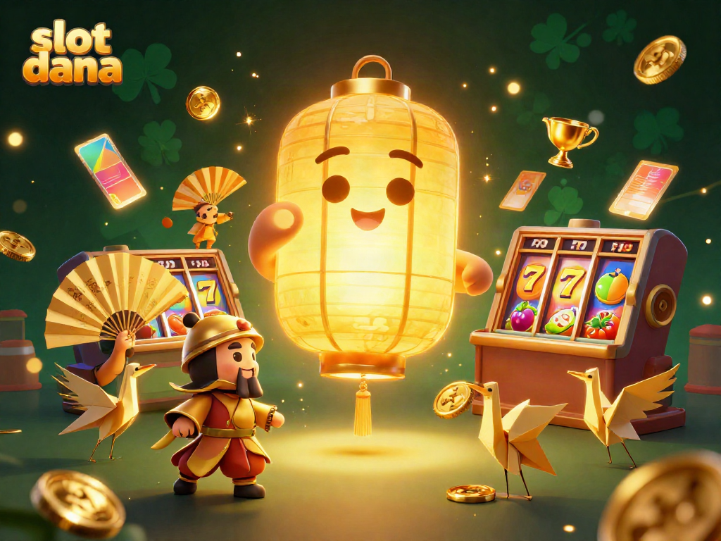 Mainkan slot dana dengan semangat keberuntungan dalam gambar ilustrasi 3D penuh warna yang menakjubkan.