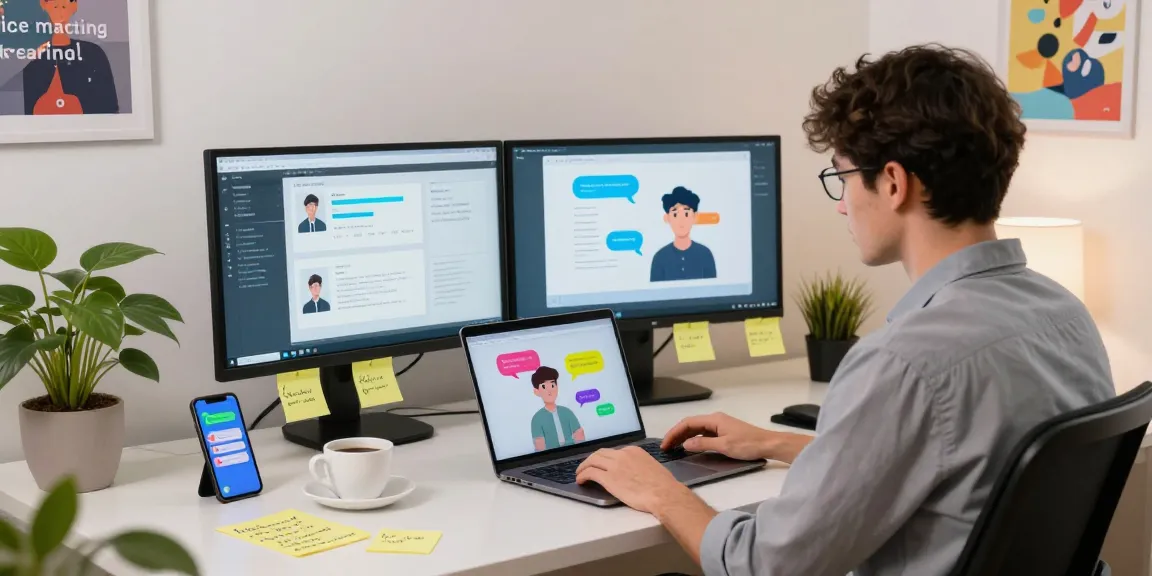 Engaging chat experience with crushon AI character on a modern digital workspace.