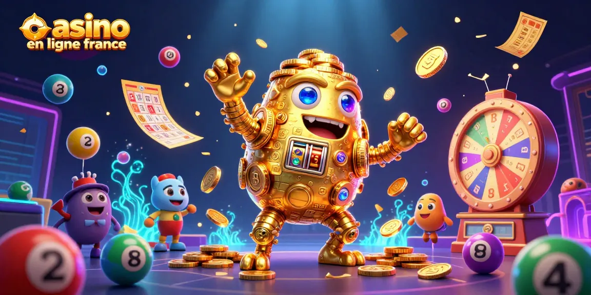 Découvrez le monde vibrant du casino en ligne France avec un golem en or et des éléments ludiques.