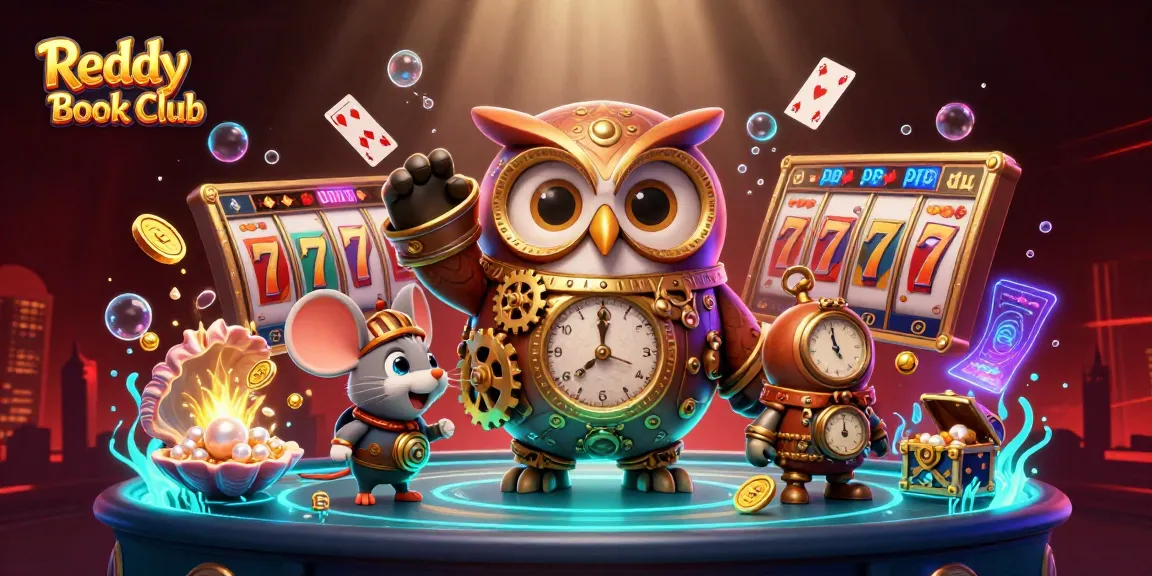 Place bets and play slots with Reddy Book Club in a vibrant, steampunk casino world.