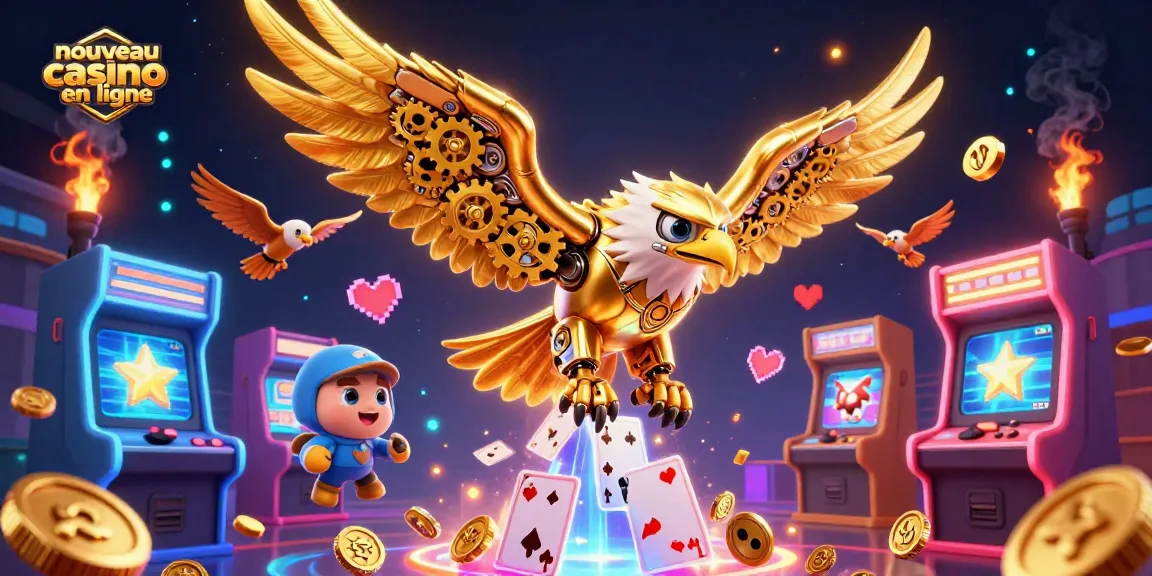 Découvrez les machines à sous et les cartes holographiques au nouveau casino en ligne avec l'aigle doré.