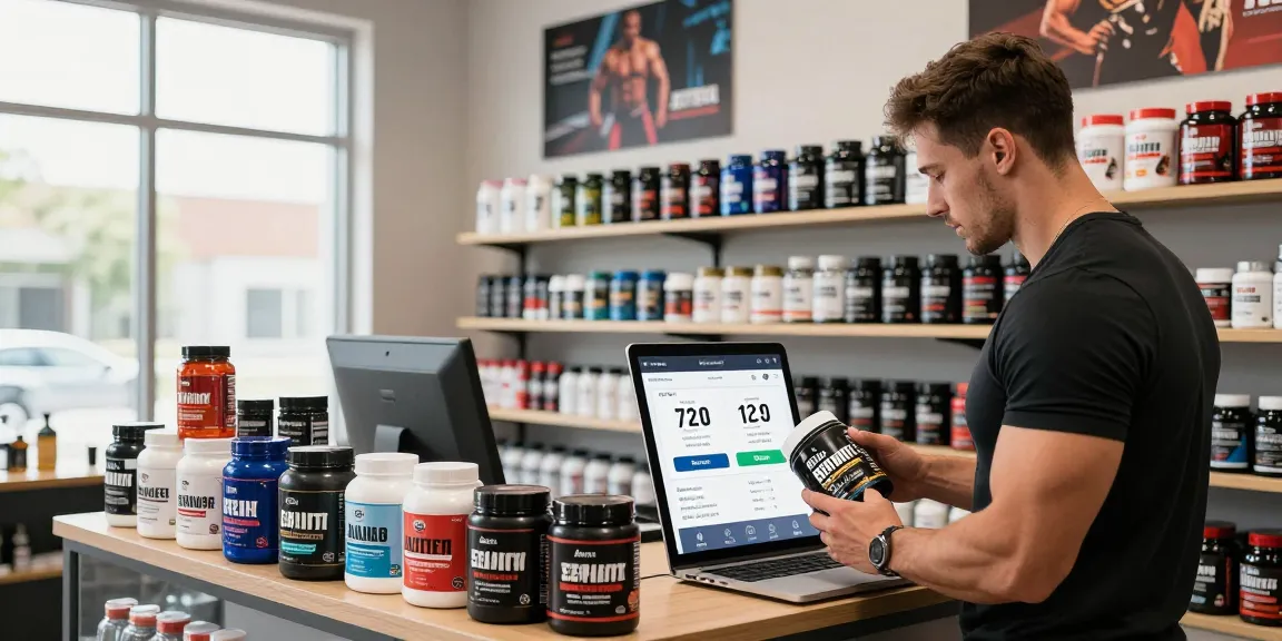 Athletic model engaging with quality products at Astera Steroids Shop, highlighting lab-tested steroids and discounts.