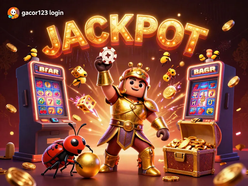 Engage with gacor123 login and witness a thrilling jackpot scene bursting with casino excitement.