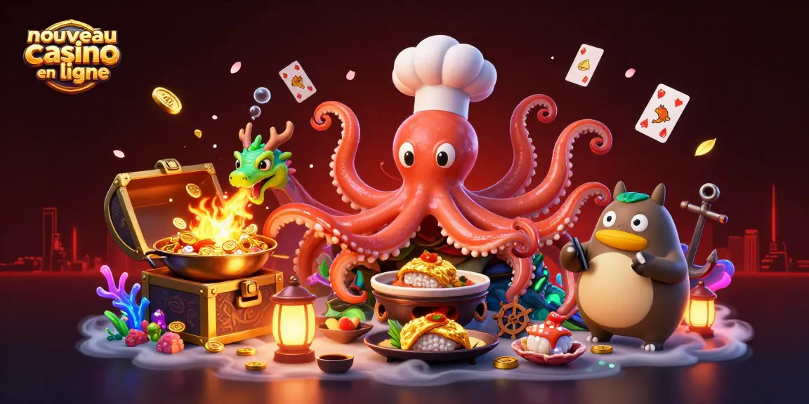 Découvrez notre illustration 3D captivante d'un nouveau casino en ligne en pleine action, avec des éléments animés et interactifs.