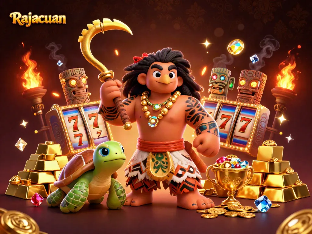 Spin the reels and win big with Rajacuan's vibrant gaming experience, showcasing thrilling slot action.