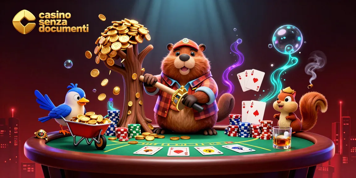 Vivi l'emozione al casino senza documenti con castori, uccelli e scoiattoli che raccolgono monete d'oro!
