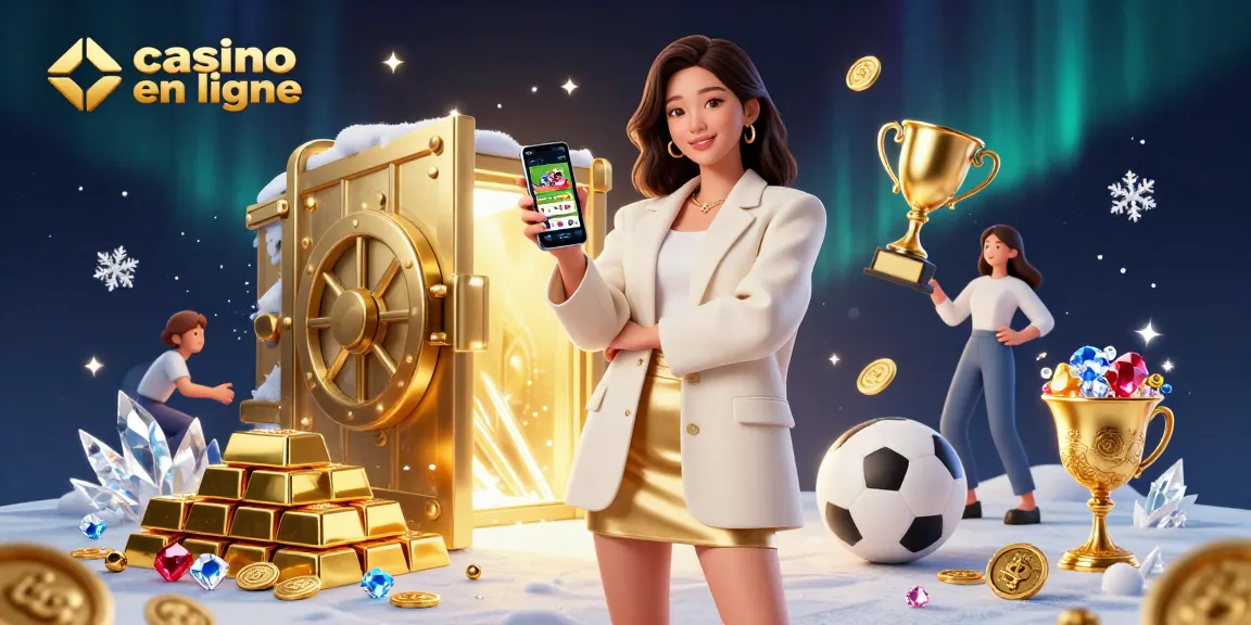 Découvrez des jeux de casino en ligne passionnants avec une belle femme mettant en avant une application de paris.