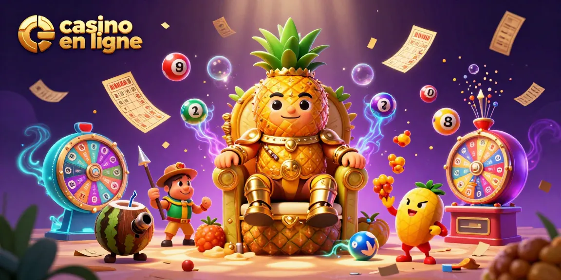 Jouer à casino en ligne avec le roi ananas, personnages colorés et éléments dynamiques
