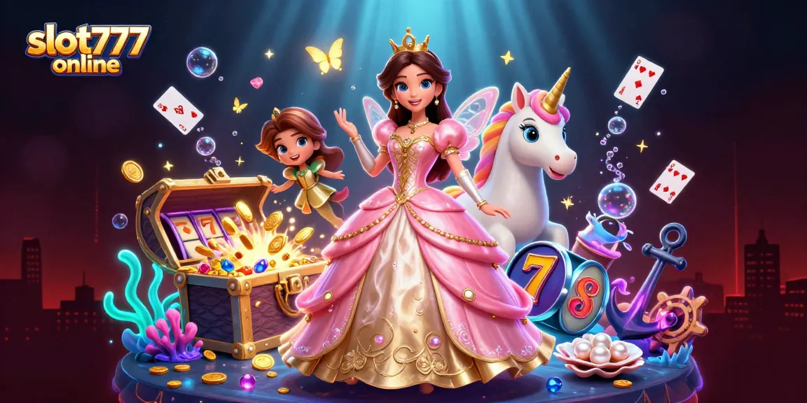 Engage with exciting gameplay on slot777 online, featuring vibrant characters, slot reels, and thrilling casino elements.