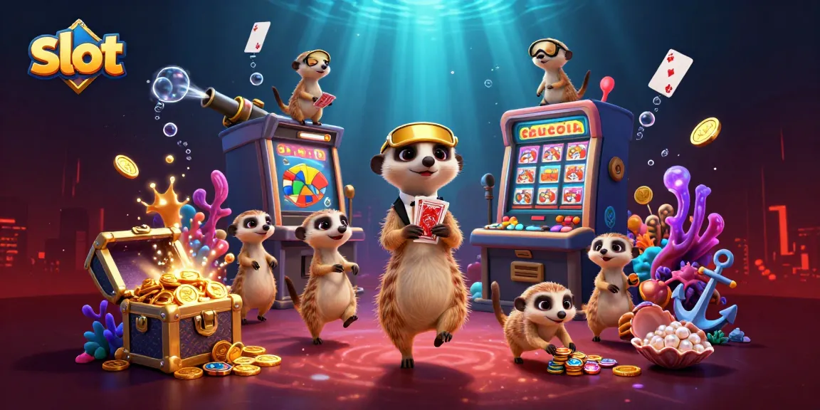 Experience thrilling slot action with meerkats running a vibrant underwater casino