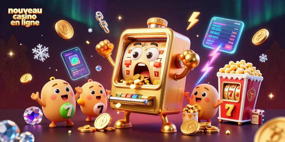 Jouer au nouveau casino en ligne avec une machine à sous dorée remportant un jackpot spectaculaire.
