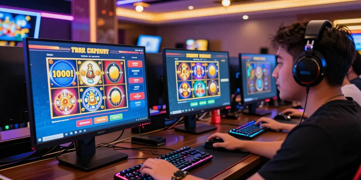 Exciting online gaming setup promoting slot deposit 1000 options in a vibrant virtual casino.
