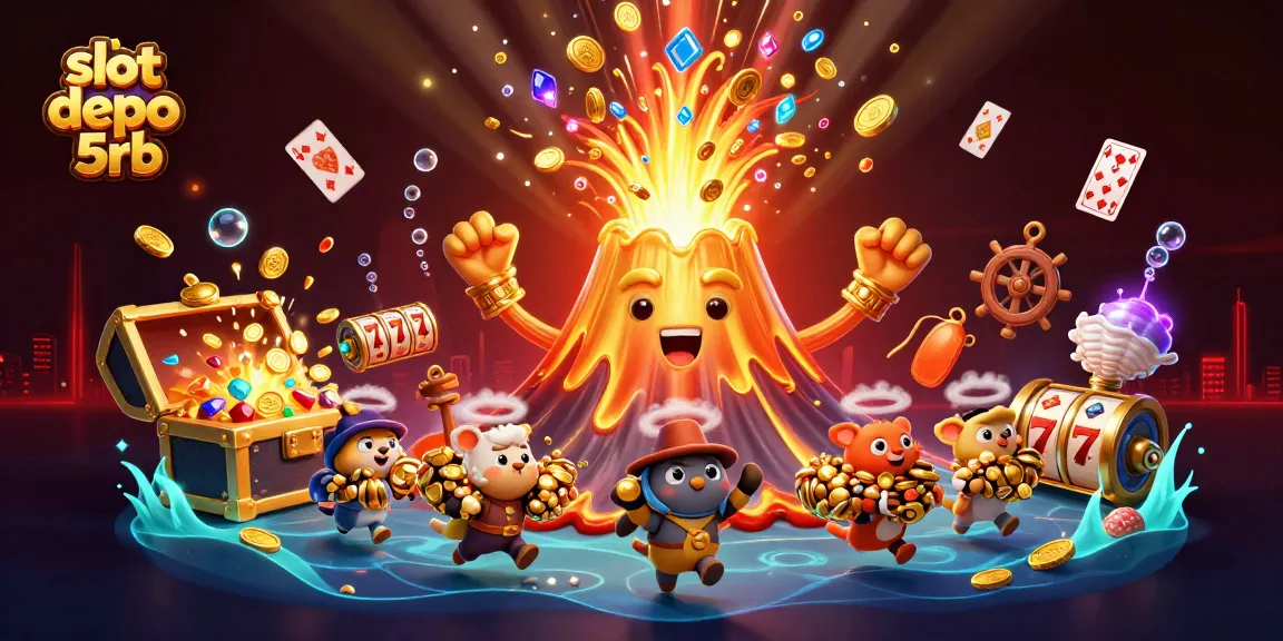 Play thrilling slot games with slot depo 5rb, featuring vibrant treasures and dynamic characters.