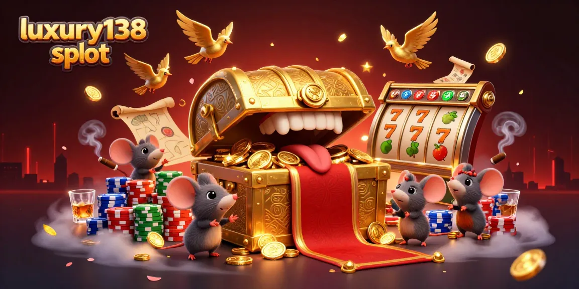 Experience thrilling wins with luxury138 slot and engaging reels in this vibrant 3D scene.