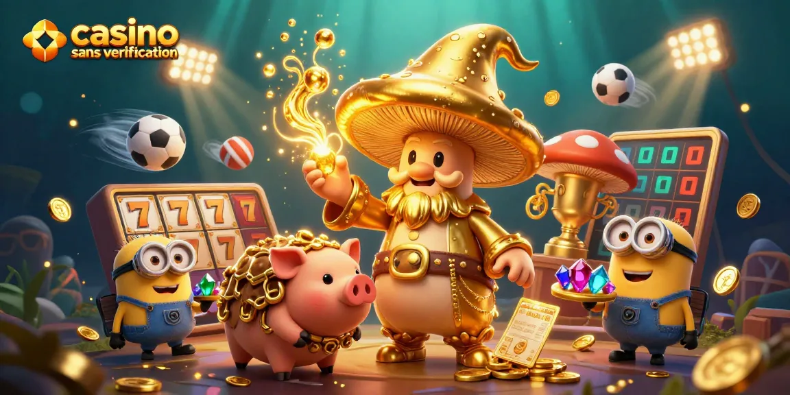 Découvrez l'univers captivant des jeux de casino sans vérification avec des symboles brillants et des personnages magiques.