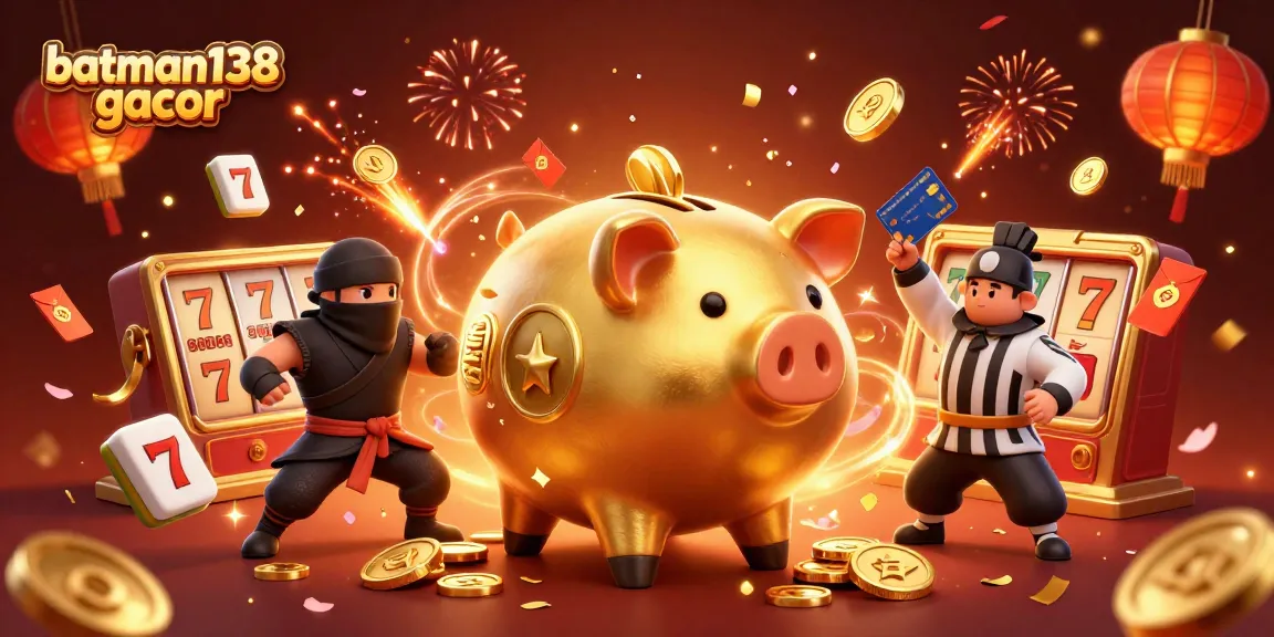 Experience the thrill of winning with batman138 gacor in this vibrant online casino illustration.