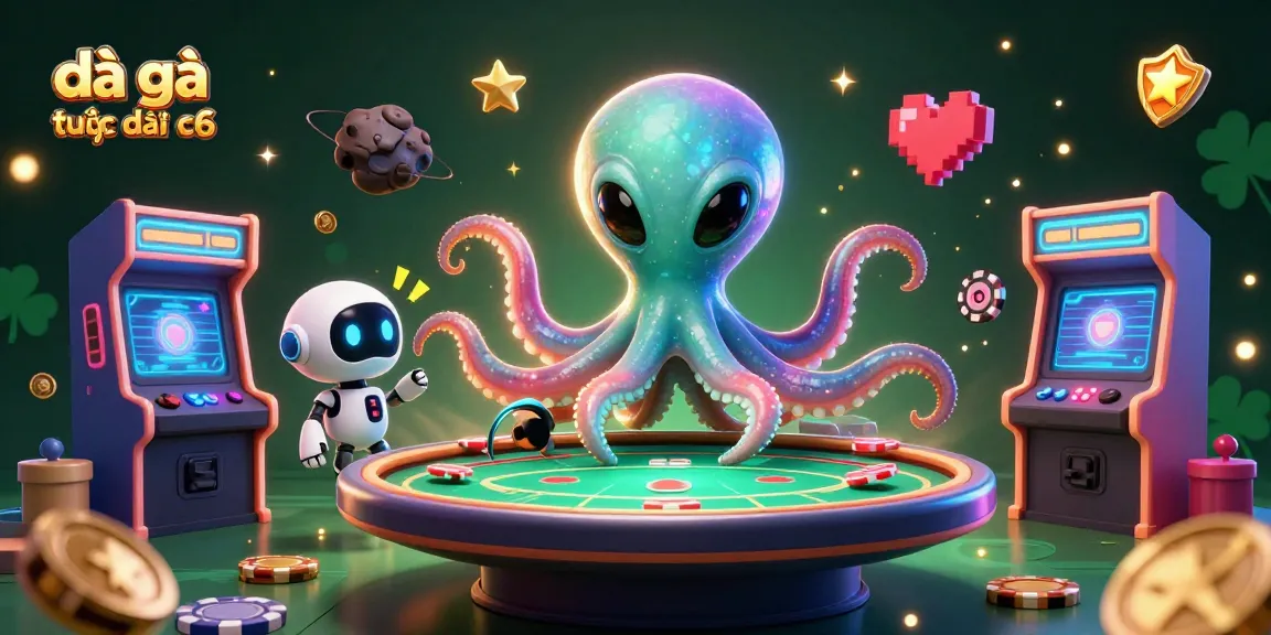 Experience the excitement of đã gà trực tiếp c6 with this vibrant 3D illustration of a cosmic poker scene.