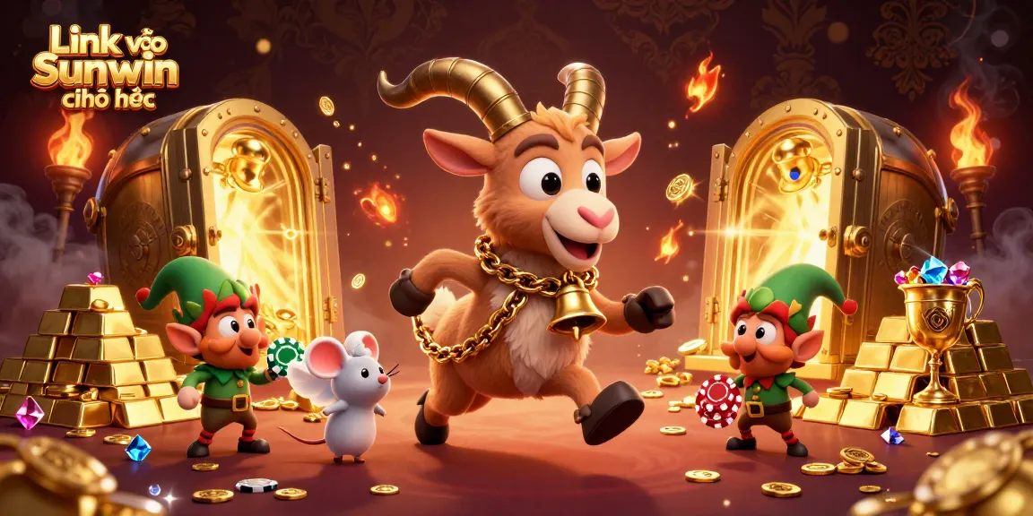 Experience the vibrant fantasy of "Link vào Sunwin chính thức" at a lively casino, featuring unique characters and dynamic gaming elements.