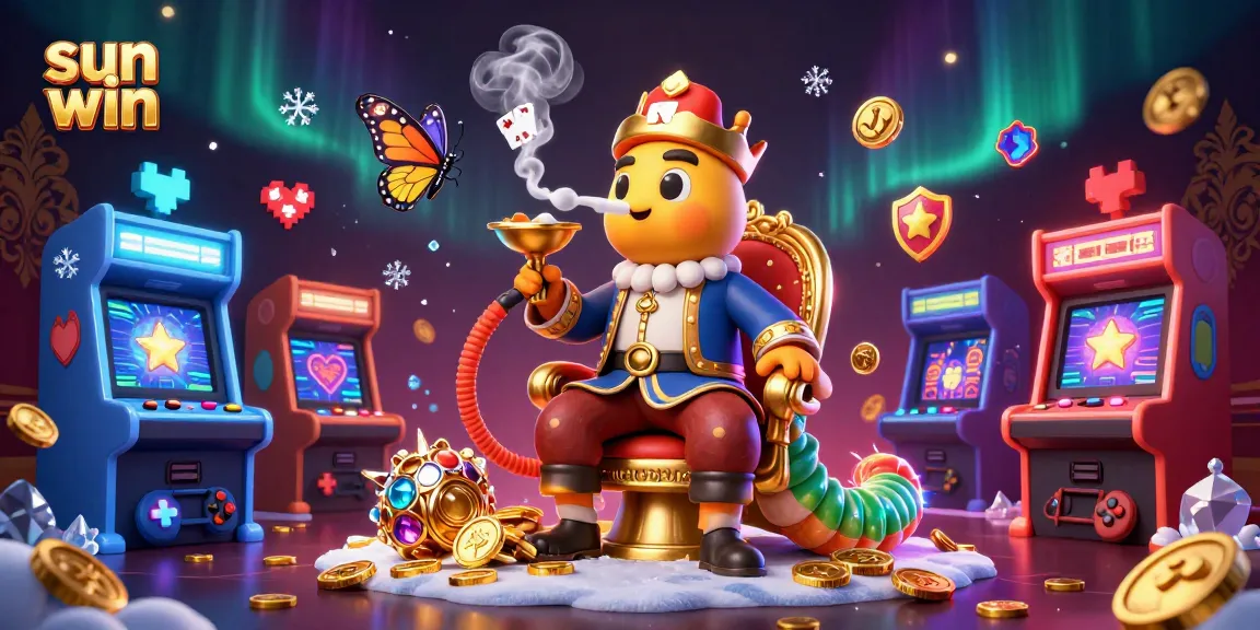 Engage in thrilling gameplay at sun win with vibrant 3D casino illustrations featuring dynamic characters.