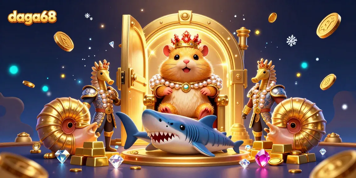 daga68 brings excitement with a fierce hamster king and sparkling casino treasures in 3D