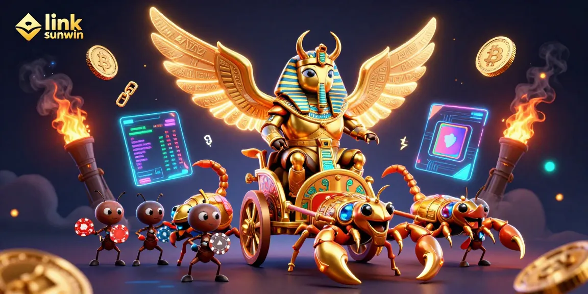Experience exciting gameplay at link sunwin with vibrant casino-themed 3D illustration.