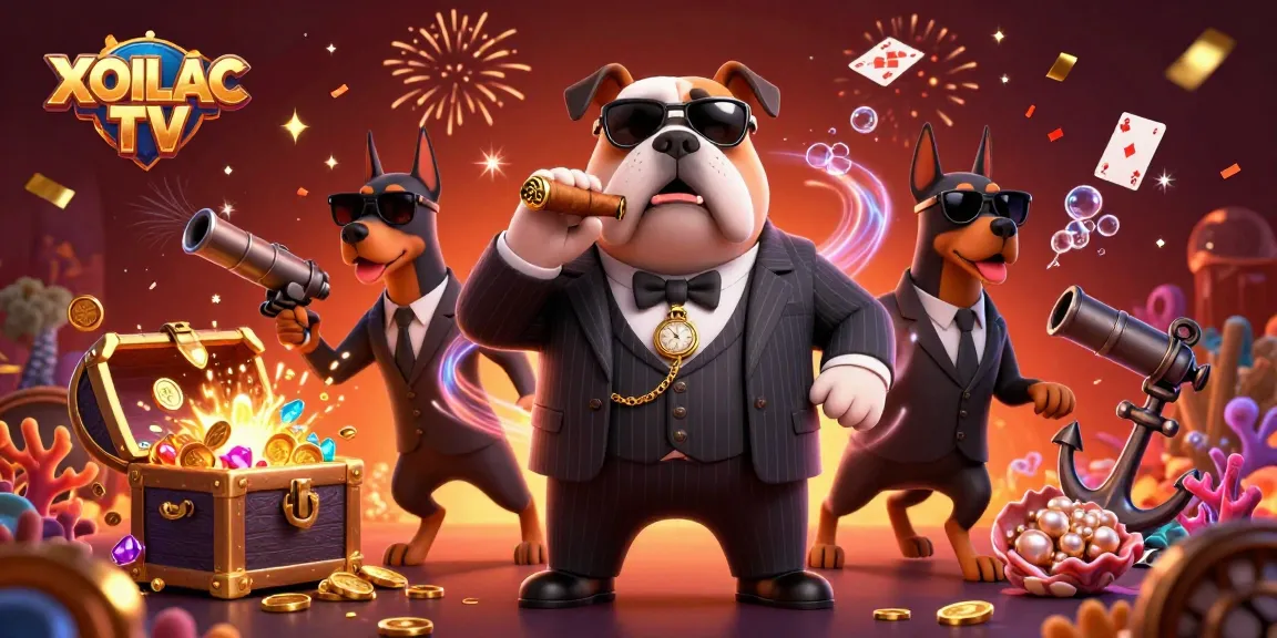 Join the excitement with XOILAC TV's dazzling 3D scene featuring action-packed casino elements and vibrant characters.