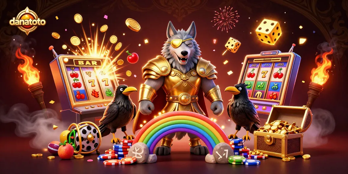 Spin and win with danatoto in a vibrant 3D casino adventure featuring mythical characters.