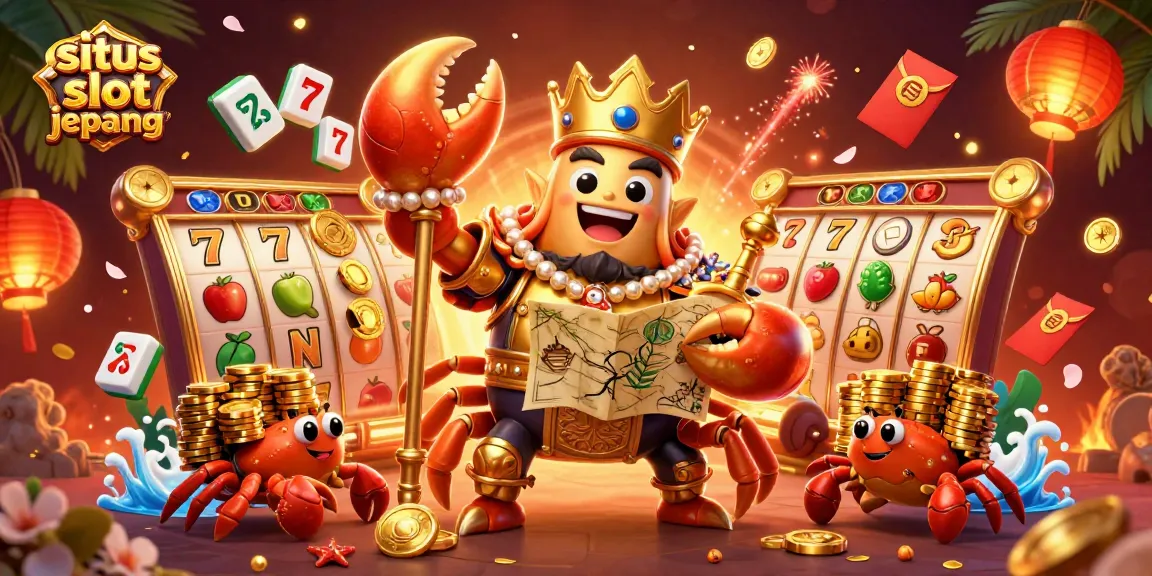 Engage with situs slot jepang and explore the thrilling adventures of the golden crab emperor amid vibrant casino elements.