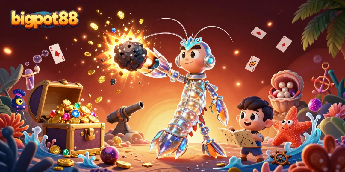 Experience thrilling gameplay at bigpot88 as the galactic samurai engages in a dazzling battle for treasure.