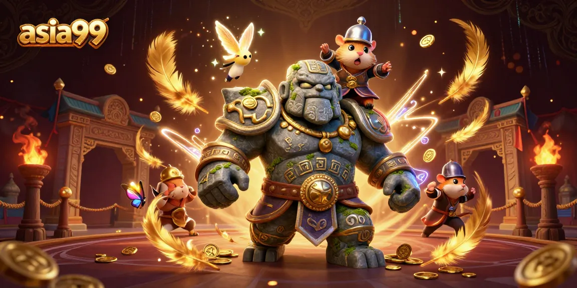 Experience thrilling gameplay at asia99 with vibrant casino elements in a magical scene.